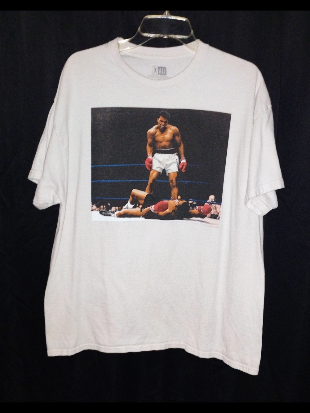 Muhammad Ali Sonny Liston Knockout Boxing Graphic T-Shirt Men’s XL White